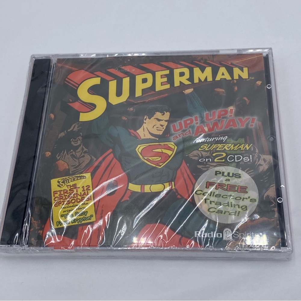 SUPERMAN UP! UP! and AWAY! 2 Disc CD Collection Radio Broadcast +Trading Card